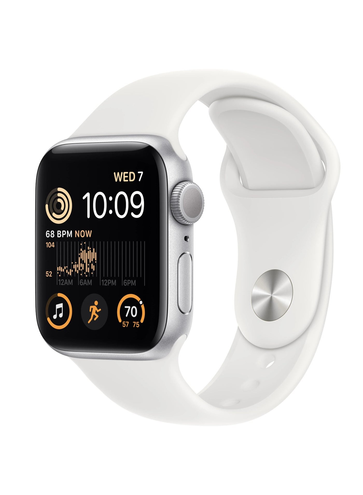 Silicone Watch Band Compatible with Apple Watch 38mm 40mm 41mm – Soft Sport Replacement Strap for Apple Watch Series SE, Series 11/10/9/8/7/6/5/4 – White